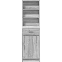 vidaXL Highboard Grijs Sonoma 41 x 40 x 135 cm Bewerkt hout