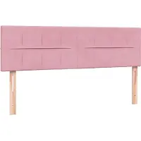 vidaXL Boxspring met matras fluweel roze 160x220 cm