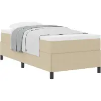 vidaXL Boxspring bed Grijs Groen 100 x 200 cm Corduroy stof