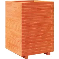 vidaXL Plantenbak 50x50x72,5 cm massief grenenhout wasbruin