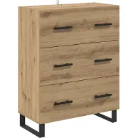 vidaXL Highboard 2 st Artisan Eiken 69,5 x 34 x 180 cm Bewerkt hout