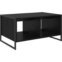 vidaXL Salontafel Zwart Eiken 80 x 50 x 40 cm Bewerkt hout