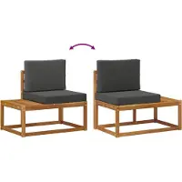 vidaXL Buiten bank set 2 st Naturel Massief Acacia Hout en Polyester