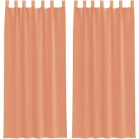 vidaXL Gordijnen voile met lussen 2 st terracotta 140x225 cm