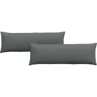 vidaXL Zitkussens 2 st Stof Donkergrijs 120 x 40 cm