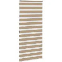 vidaXL Zebra Blind 100x200 cm stofbreedte 95,9 cm polyester zandbruin