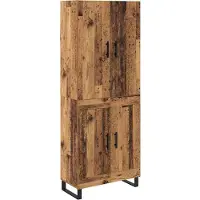 vidaXL Highboard 2 pcs Oud Hout 69,5 x 34 x 180 cm