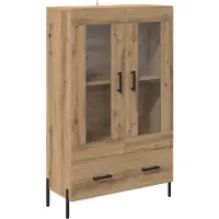 vidaXL Highboard CORONA Artisan Eiken 69,5 x 31 x 115 cm Bewerkt hout