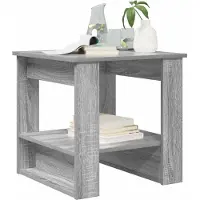 vidaXL Salontafel Grijs Sonoma 51 x 50 x 50 cm Bewerkt hout