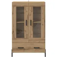 vidaXL Highboard CORONA Artisan Eiken 69,5 x 31 x 115 cm Bewerkt hout