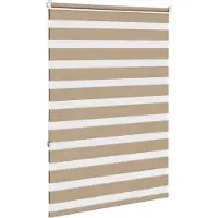 vidaXL Zebra Blind 110x150 cm stofbreedte 105,9 cm polyester zandbruin