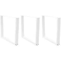 vidaXL Eettafelpoten 3 st V-vormig 100x(72-73,3) cm staal wit