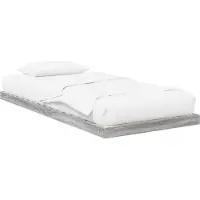 vidaXL Bedframe Grijs Sonoma 80 x 200 cm Bewerkt hout