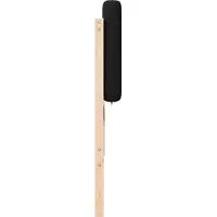 vidaXL Gestoffeerd hoofdbord Bruin en Zwart 160 cm Massief grenenhout