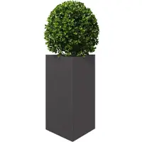 vidaXL Plantenbak driehoek 50x43x75 cm staal zwart