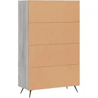 vidaXL Hoge kast 69,5x31x115 cm bewerkt hout grijs sonoma eikenkleurig