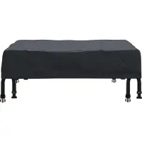 vidaXL Tafel Dekking Effen Zwart 82 x 82 x 15 cm Stof