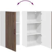 vidaXL Wandkast PORTO Bruin Eiken 50 x 31 x 100 cm Bewerkt hout