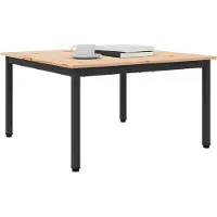 vidaXL Salontafel Naturel 80 x 80 x 45 cm Massief grenenhout