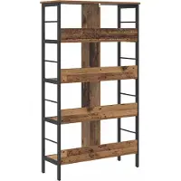 vidaXL Boekenplank 8-laags 82 x 32 x 144.5 cm Bewerkt hout Oud Hout
