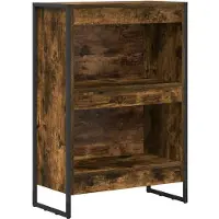 vidaXL Boekenkast 60 x 30 x 86,5 cm Bewerkt hout Rook Eik