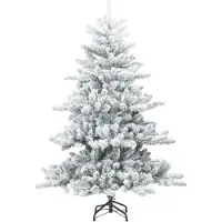 vidaXL Kunstmatige Hinged Kerstboom Wit 180 cm PVC en Staal