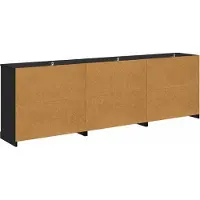 vidaXL Dressoirs 3 pcs Zwart eiken 210 x 35,5 x 67,5 cm Bewerkt hout