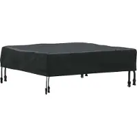 vidaXL Tafel Dekking 62 x 62 x 15 cm 600D Oxford Stof Vierkant Zwart