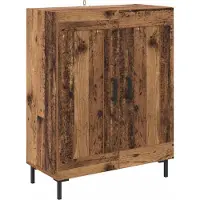 vidaXL Highboard Oudhout 69,5 x 34 x 180 cm Bewerkt hout