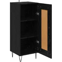 vidaXL Dressoir Zwart Eiken 34,5 x 34 x 90 cm