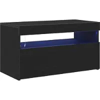 vidaXL TV Kast 2 st Zwart Eiken Bewerkt hout
