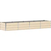 vidaXL Plantenbak Ivoor 320 x 80 x 45 cm Staal