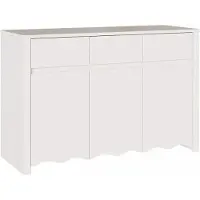 vidaXL Dressoir Drammen Wit 114 x 43 x 75,5 cm Massief grenenhout