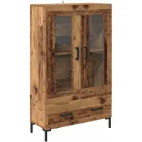 vidaXL Highboard Oud Hout 69,5 x 31 x 115 cm Bewerkt hout