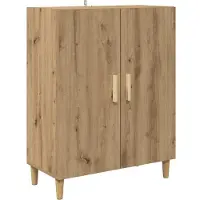 vidaXL Highboard Artisan Eiken 69,5 x 32,5 x 180 cm Bewerkt hout