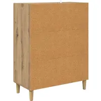 vidaXL Dressoir Artisan Eiken 70 x 34 x 90 cm Bewerkt hout