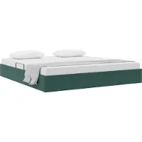vidaXL Ottoman Bedframe met opslag Donkergroen 180 x 200 cm Fluweel