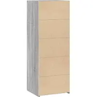 vidaXL Hoge kast 45x41x124 cm bewerkt hout grijs sonoma eikenkleurig