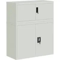 vidaXL Archiefkast 90x40x110 cm staal lichtgrijs