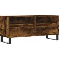 vidaXL Tv-meubel 100x34,5x44,5 cm bewerkt hout gerookt eikenkleurig