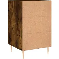 vidaXL Nachtkastje 40x40x66 cm bewerkt hout gerookt eikenkleurig