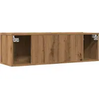 vidaXL Tv-meubels 2 st wandgemonteerd 100x30x30 cm artisanaal eiken