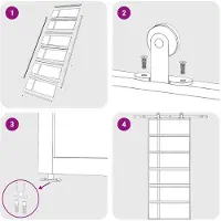 vidaXL Schuifdeur 90x205 cm mat ESG-glas en aluminium zwart