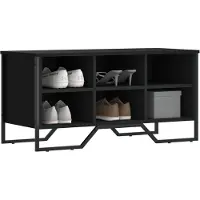 vidaXL Schoenenkast 90x38x45,5 cm bewerkt hout zwart