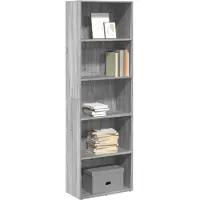 vidaXL Boekenkast 60x30x189 cm bewerkt hout grijs sonoma eikenkleurig