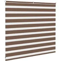 vidaXL Dubbele rolgordijn, bruin, 160x100 cm, stofbreedte 155,9 cm, polyester