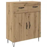 vidaXL Highboard 2 st Artisan Eiken 69,5 x 34 x 180 cm