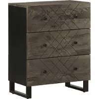 vidaXL Dressoirs 2 st 60x33x75 cm massief mangohout zwart