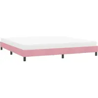 vidaXL Bedframe zonder matras 180x220 cm fluweel roze