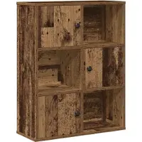 vidaXL Boekenkast 60x24x76,5 cm bewerkt hout oud houtkleurig